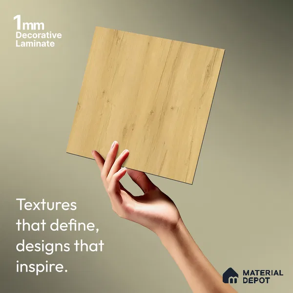 Wooden Look LM 21014 8 ft x 4 ft Texture Finish Decorative Laminate - 1 mm | Suitable for TV Unit, Wardrobe, Kitchen Cabinets