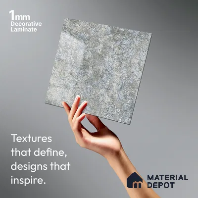 Stone Look LM 21023 8 ft x 4 ft High Gloss Finish Decorative Laminate - 1 mm | Suitable for TV Unit, Wardrobe, Kitchen Cabinets