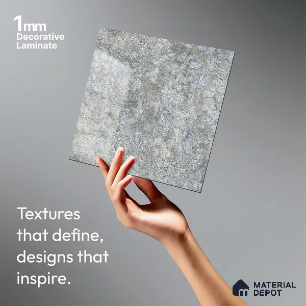 Stone Look LM 21023 8 ft x 4 ft High Gloss Finish Decorative Laminate - 1 mm | Suitable for TV Unit, Wardrobe, Kitchen Cabinets