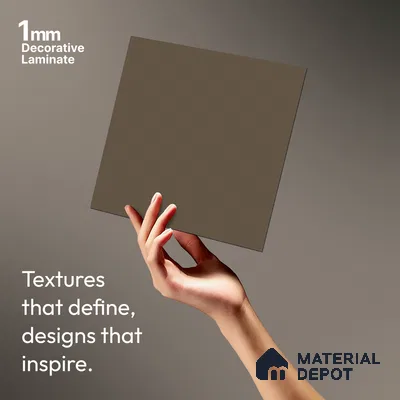 Brown Leather Look LM 21029 8 ft x 4 ft Suede Finish Decorative Laminate - 1 mm | Suitable for TV Unit, Wardrobe, Kitchen Cabinets