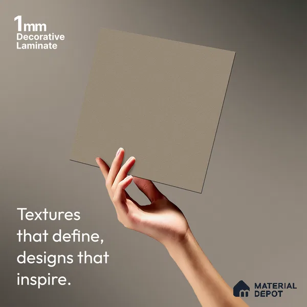 Beige Leather Look LM 21031 8 ft x 4 ft Suede Finish Decorative Laminate - 1 mm | Suitable for TV Unit, Wardrobe, Kitchen Cabinets
