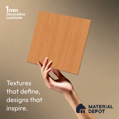 Wooden Look LM 21035 8 ft x 4 ft Suede Finish Decorative Laminate - 1 mm | Suitable for TV Unit, Wardrobe, Kitchen Cabinets
