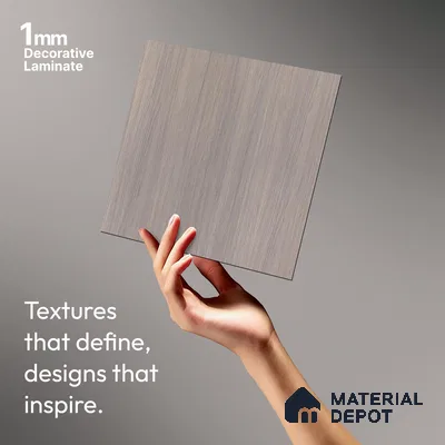 Brown Wooden Look LM 21036 8 ft x 4 ft Suede Finish Decorative Laminate - 1 mm | Suitable for TV Unit, Wardrobe, Kitchen Cabinets