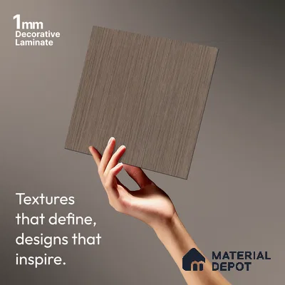 Wooden Look LM 21038 8 ft x 4 ft Suede Finish Decorative Laminate - 1 mm | Suitable for TV Unit, Wardrobe, Kitchen Cabinets