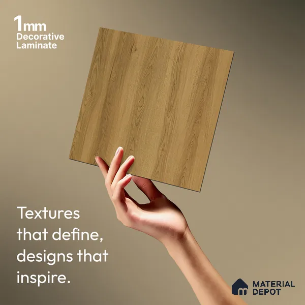 Wooden Look LM 21039 8 ft x 4 ft Suede Finish Decorative Laminate - 1 mm | Suitable for TV Unit, Wardrobe, Kitchen Cabinets