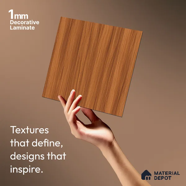 Wooden Look LM 21041 8 ft x 4 ft Suede Finish Decorative Laminate - 1 mm | Suitable for TV Unit, Wardrobe, Kitchen Cabinets