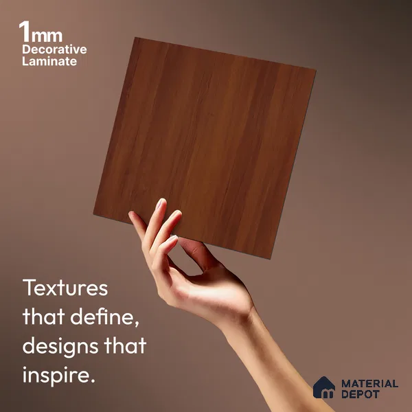 Wooden Look LM 21042 8 ft x 4 ft Suede Finish Decorative Laminate - 1 mm | Suitable for TV Unit, Wardrobe, Kitchen Cabinets