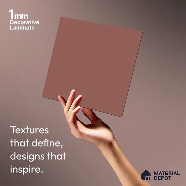 LM 21046 B Dusty Rose Pink Sliky Matte Finish 8 ft x 4 ft Decorative Laminate - 1 mm | Suitable for Living Room, Kitchen, Office