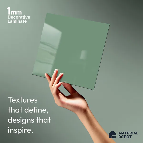 LM 21048 Cyan High Gloss Finish 8 ft x 4 ft Decorative Laminate - 1 mm | Suitable for Living Room, Kitchen, Office