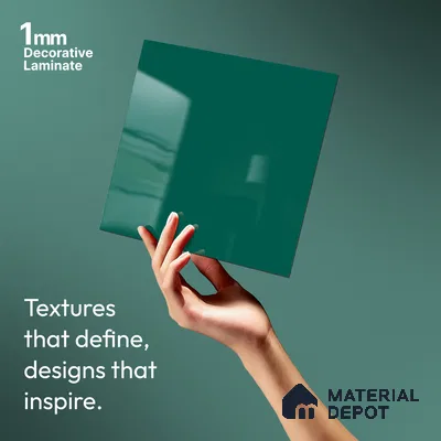 LM 21053 Mist High Gloss Finish 8 ft x 4 ft Decorative Laminate - 1 mm | Suitable for Living Room, Kitchen, Office