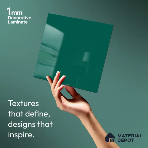 LM 21053 Mist High Gloss Finish 8 ft x 4 ft Decorative Laminate - 1 mm | Suitable for Living Room, Kitchen, Office