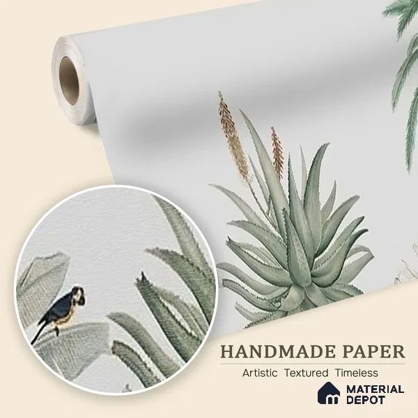 A Story by the Garden Wallpaper,Customised Sukoon Series Handmade Nature Design (Customised Size Wallpaper)