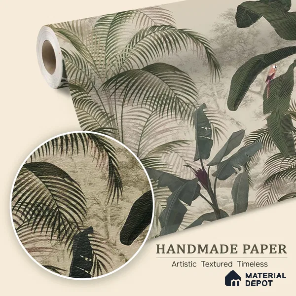 Coastal Life, Tropical Theme Wallpaper, Customised Sukoon Series Handmade Tropical Design (Customised Size Wallpaper)