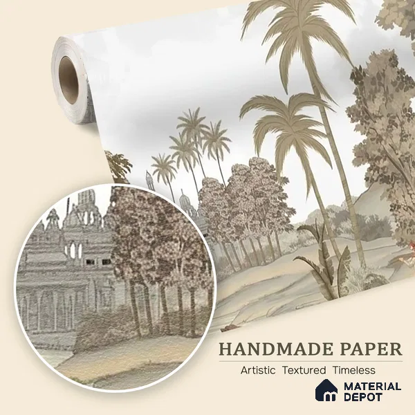 Jaisalmer, Indian Theme Wall Wallpaper, Customised Sukoon Series Handmade Nature Design (Customised Size Wallpaper)