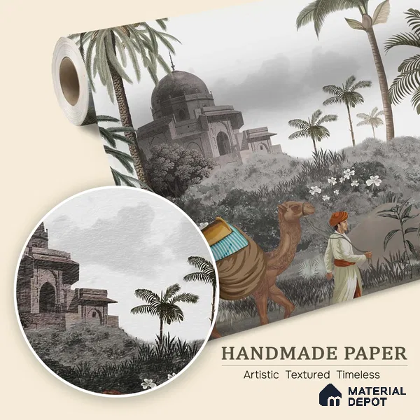 Jodhpur, A Rich Rajasthan Theme Wallpaper, Customised Sukoon Series Handmade Patterned Design (Customised Size Wallpaper)