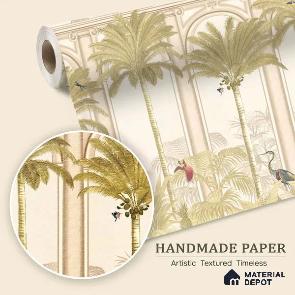 Malang, Tropical Theme Wallpaper for Walls Sukoon Series Handmade Tropical Design (Customised Size Wallpaper)