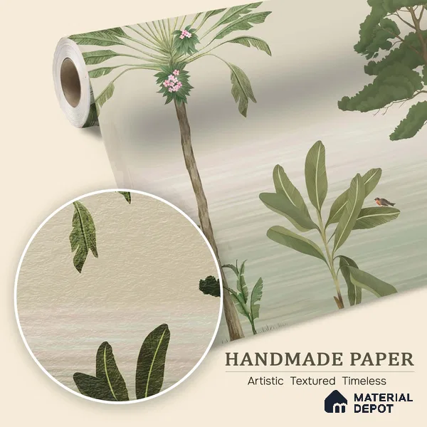 Prakriti Beautiful Trees Wallpaper Sukoon Series Handmade Nature Design (Customised Size Wallpaper)