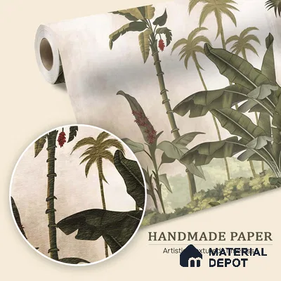 Sayonee, Nature Theme Wallpaper for Walls Sukoon Series Handmade Nature Design (Customised Size Wallpaper)