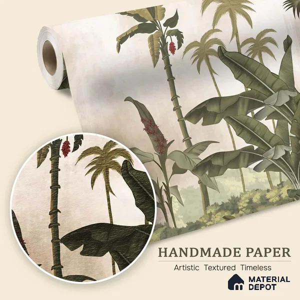 Sayonee, Nature Theme Wallpaper for Walls Sukoon Series Handmade Nature Design (Customised Size Wallpaper)