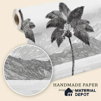 The Beach, Beautiful Wallpaper for Rooms Sukoon Series Handmade Nature Design (Customised Size Wallpaper)