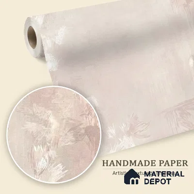 Worth it | Blush Pink Watercolor Blossom Texture Floral Look Wallpaper Handmade (Customised Size)