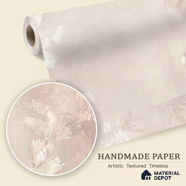 Worth it | Blush Pink Watercolor Blossom Texture Floral Look Wallpaper Handmade (Customised Size)