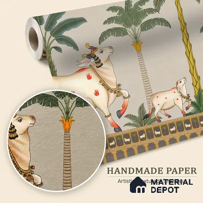 Surabhi Pichwai Wallpaper, Customised for Walls (HandMade)