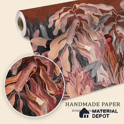 Enchanting Nymphs of Nature Art Handmade Paper (Customised Size Wallpaper)