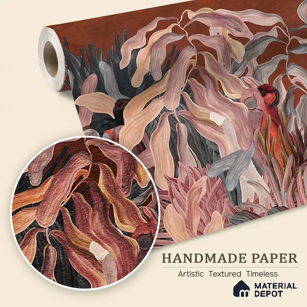 Enchanting Nymphs of Nature Art Handmade Paper (Customised Size Wallpaper)