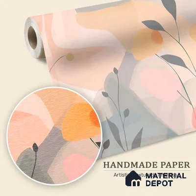 Pastel Paradise Abstract Pattern for Room Pink Handmade (Customised Wallpaper)