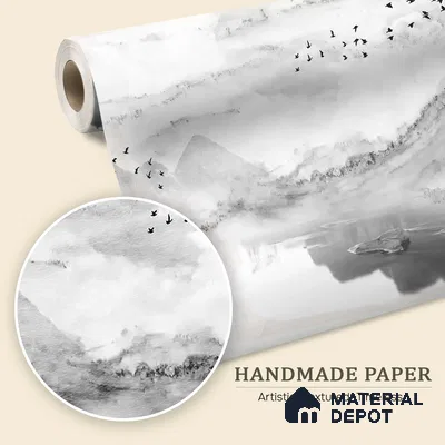 Marble Effect Scenery Customised Black & White Handmade (Customised Wallpaper)