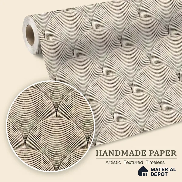 Sandy Arches Abstract Modern Theme Geometric Beige Handmade (Customised Wallpaper)