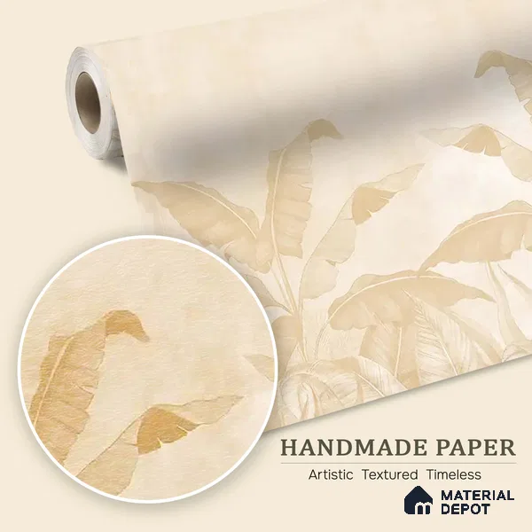 Tropical Forest, Digitally Painted Yellow Handmade (Customised Wallpaper)