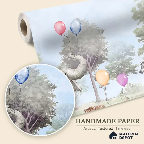 Pretty Forest Theme Children Room Handmade (Customised Size Wallpaper)