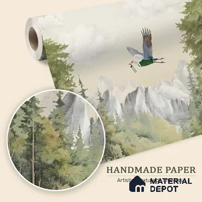 Animals Jungle Camp Handmade Wallpaper for Kids Rooms (Customized Size Wallpaper)