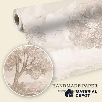 Whispering Moors Scenic Wallpaper Design Customised beige