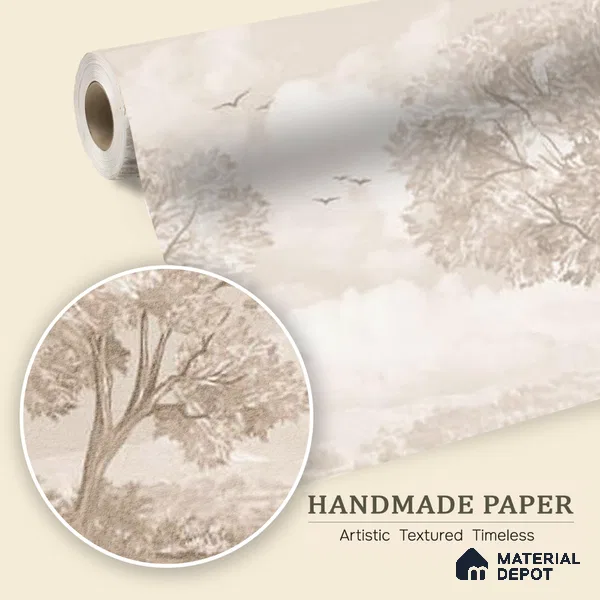 Whispering Moors Scenic Wallpaper Design Customised beige