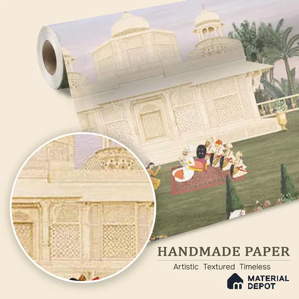 Bagaan Indian Art Inspired Luxury Handmade Wallpaper Design