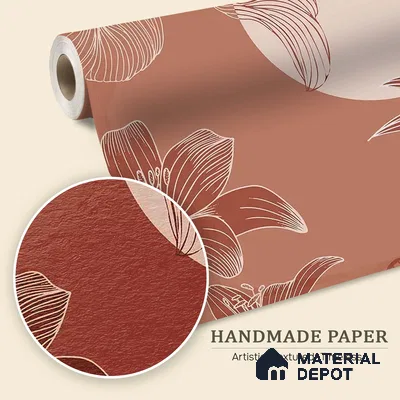 Sienna Garden Abstract Handmade Customised Wallpaper for Rooms