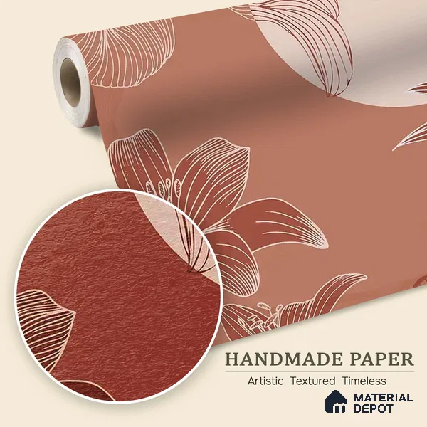 Sienna Garden Abstract Handmade Customised Wallpaper for Rooms