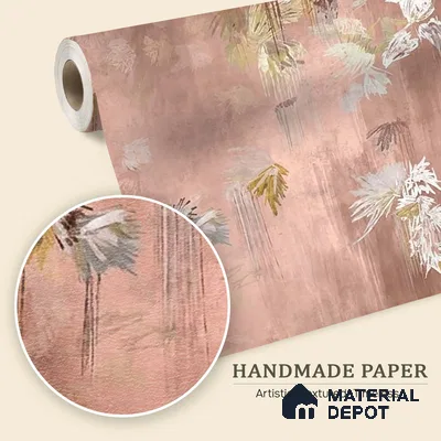 Worth it - Abstract Handmade Customized Wallpaper Design for Walls, Pink