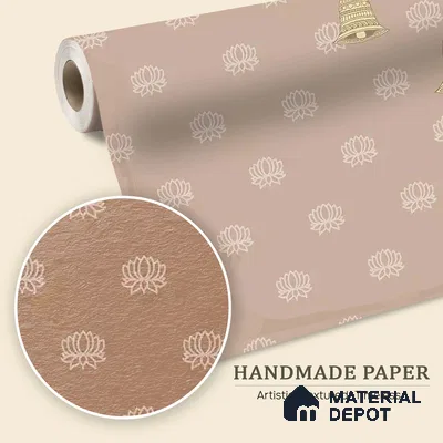 Divine Glow: Beautiful Beige Pichwai Handmade Wallpaper for Pooja Room, Customised