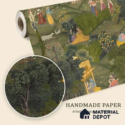 Kanhaiya: Radha and Krishna's Golden Embrace Handmade(Luxury)