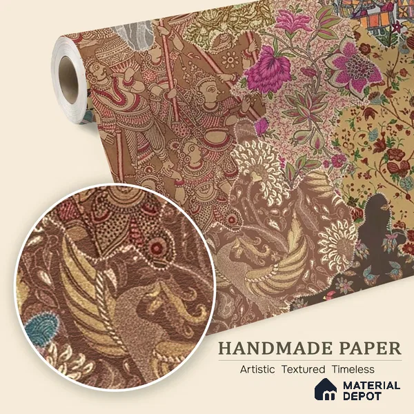 Rang Rali, Indian Handmade Wallpaper | Customised Size Wallpaper
