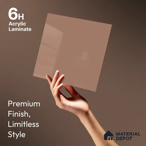 LM 23645 8 ft x 4 ft Solid Plain High Gloss Finish Acrylic Laminate - 1.5 mm | Suitable for Living Room, Kitchen, Office | Matching Edgeband Code EB 11113