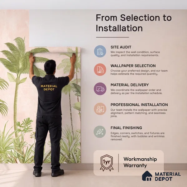 A Jungle Village, Nature Theme Wallpaper, Customised Sukoon Series Canvas Nature Design (Customised Size Wallpaper)