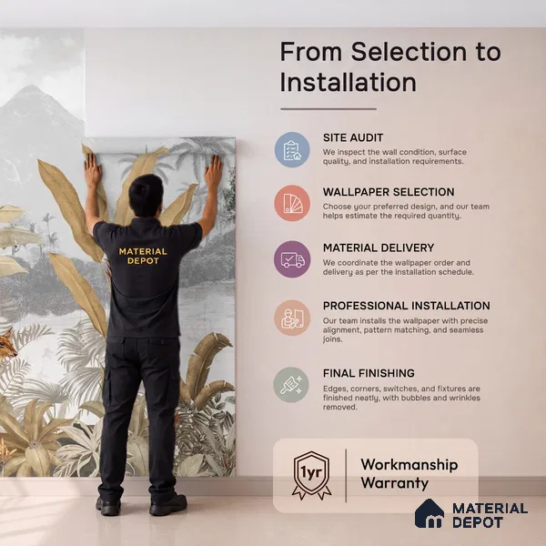 H902912 Cheer, Jungle Theme Wallpaper, Sepia Tone Sukoon Series Canvas Nature Design (Customised Size Wallpaper)