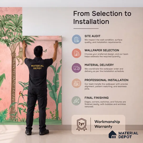 Fascinating Enchantment, Luxury Wallpaper for Rooms, Customised Sukoon Series Canvas Patterned Design (Customised Size Wallpaper)