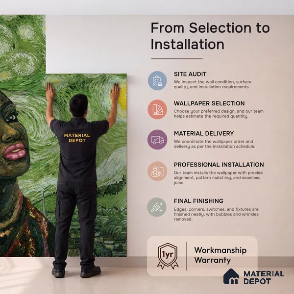 Hey Olive, Fusion Art Theme Wallpaper, Customised Sukoon Series Canvas Abstract Design (Customised Size Wallpaper)