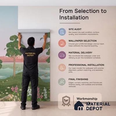 Khwab, Dreams on Wall, Wallpaper Sukoon Series Canvas Nature Design (Customised Size Wallpaper)